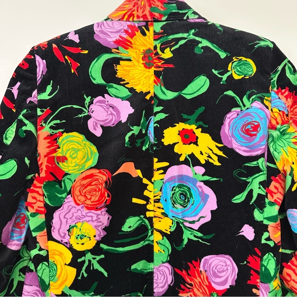 Gucci x Ken Scott Floral Print Velvet Blazer - Picture 11 of 16